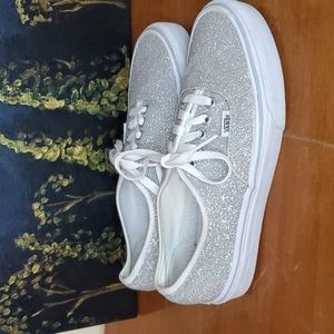 Vans Silver Glitter Shoes Sneakers